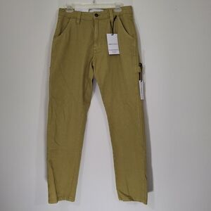 Paper Denim & Cloth Men's Khaki Cargo Carpenter Pants, Size 30x30